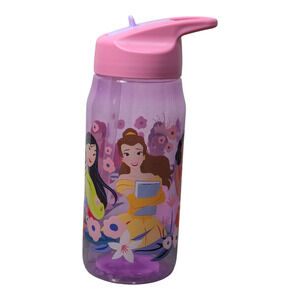 Disney Princess Water Bottle By Zak Flip Top Holds About 16 oz Pink-New with tag